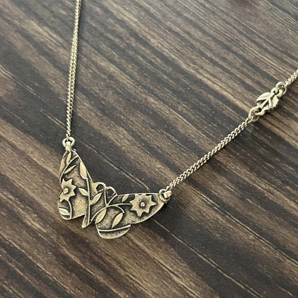 Yellow and Orange Enamel Butterfly Necklace ASO Alex Russo - Picture 9 of 12